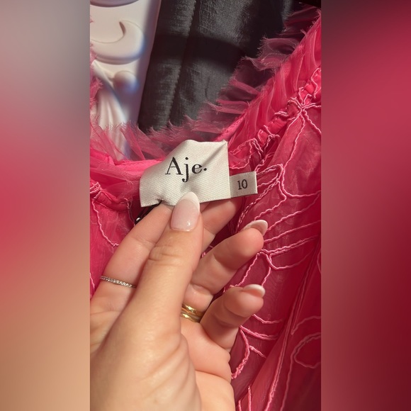 Aje Evangeline cornelli midi dress in pink - Picture 9 of 14